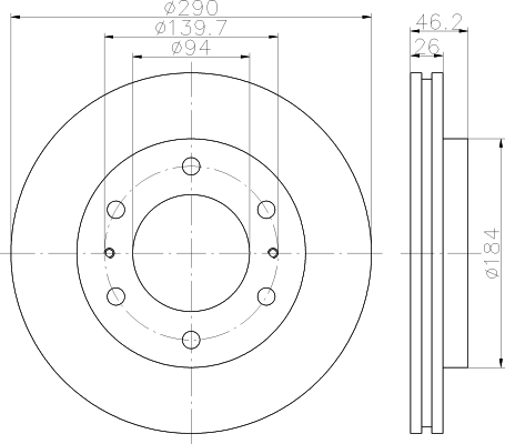 

Тормозной диск HELLA PAGID 8DD355118631