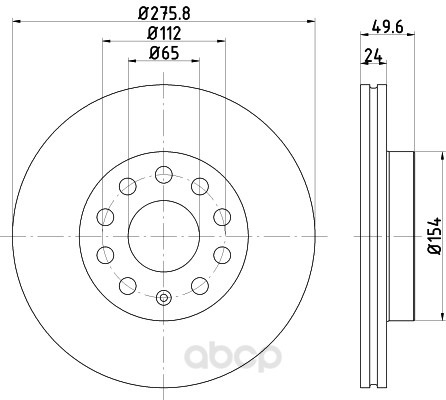 

Тормозной диск HELLA PAGID 8DD355122721