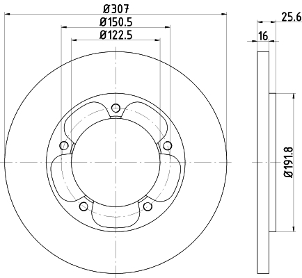

Тормозной диск HELLA PAGID 8DD355122781