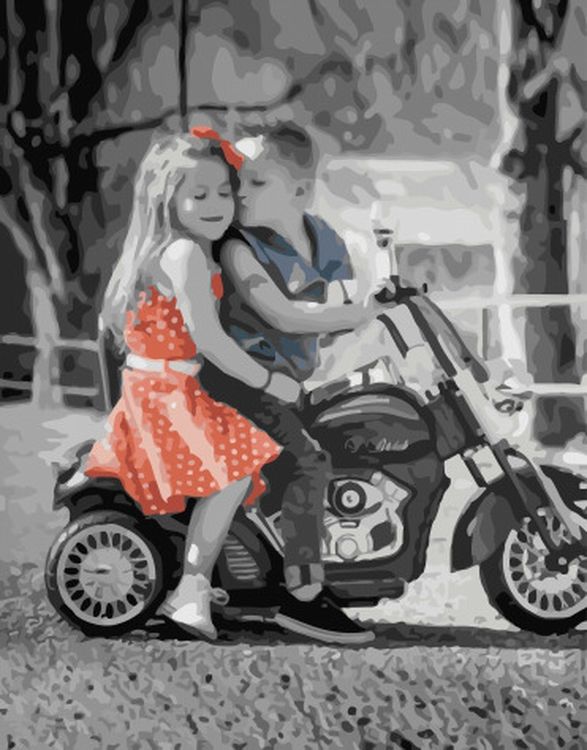 

Картина по номерам Paintboy (Premium) Детская влюбленность, Детская влюбленность