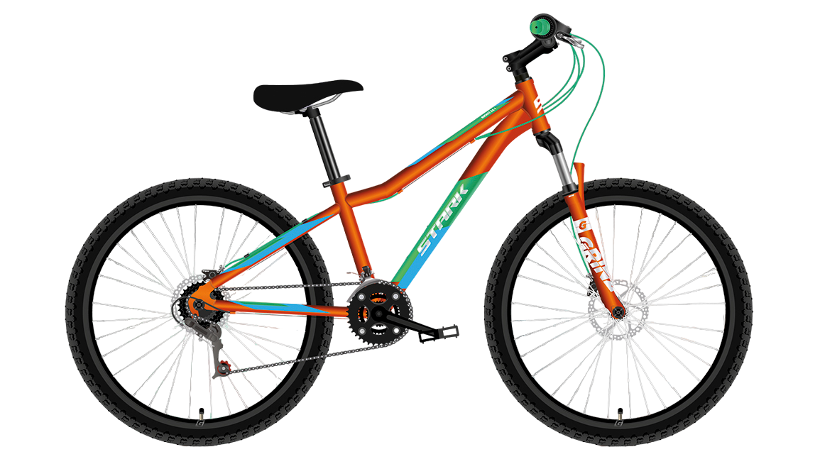 Велосипед Stark 23 Rocket 24.1 D оранжевый-зелёный-белый, 12