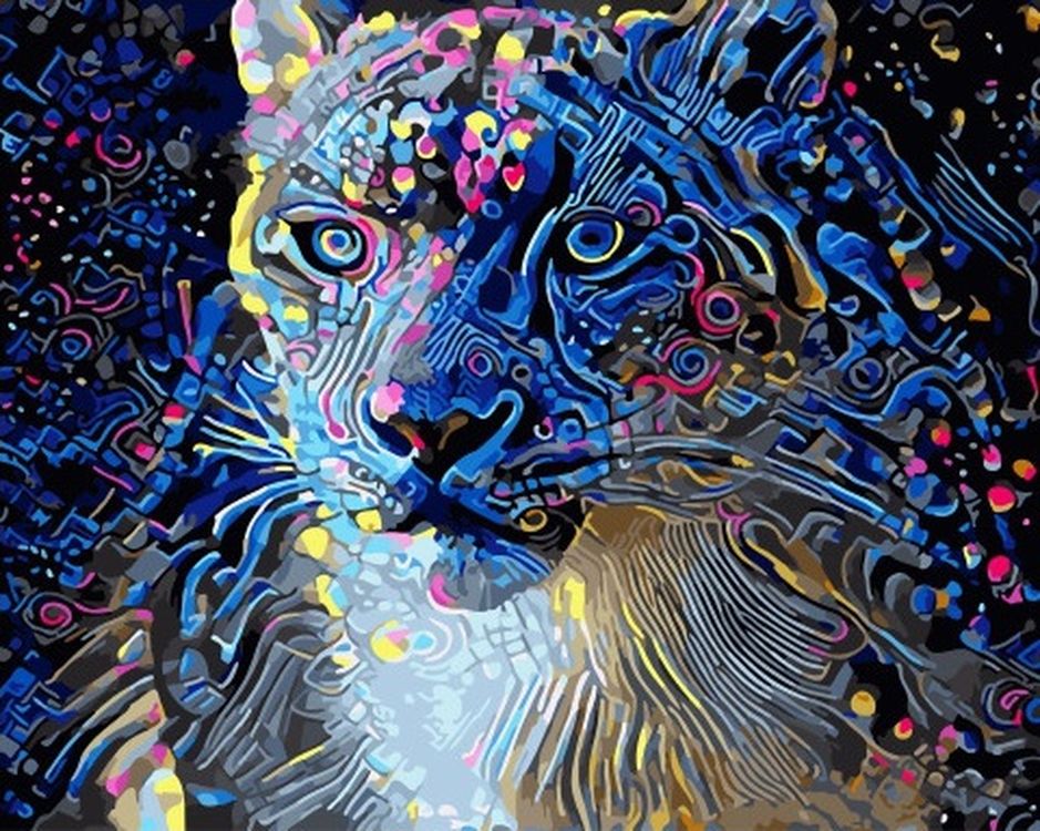 

Картина по номерам Paintboy (Premium) Космический леопард