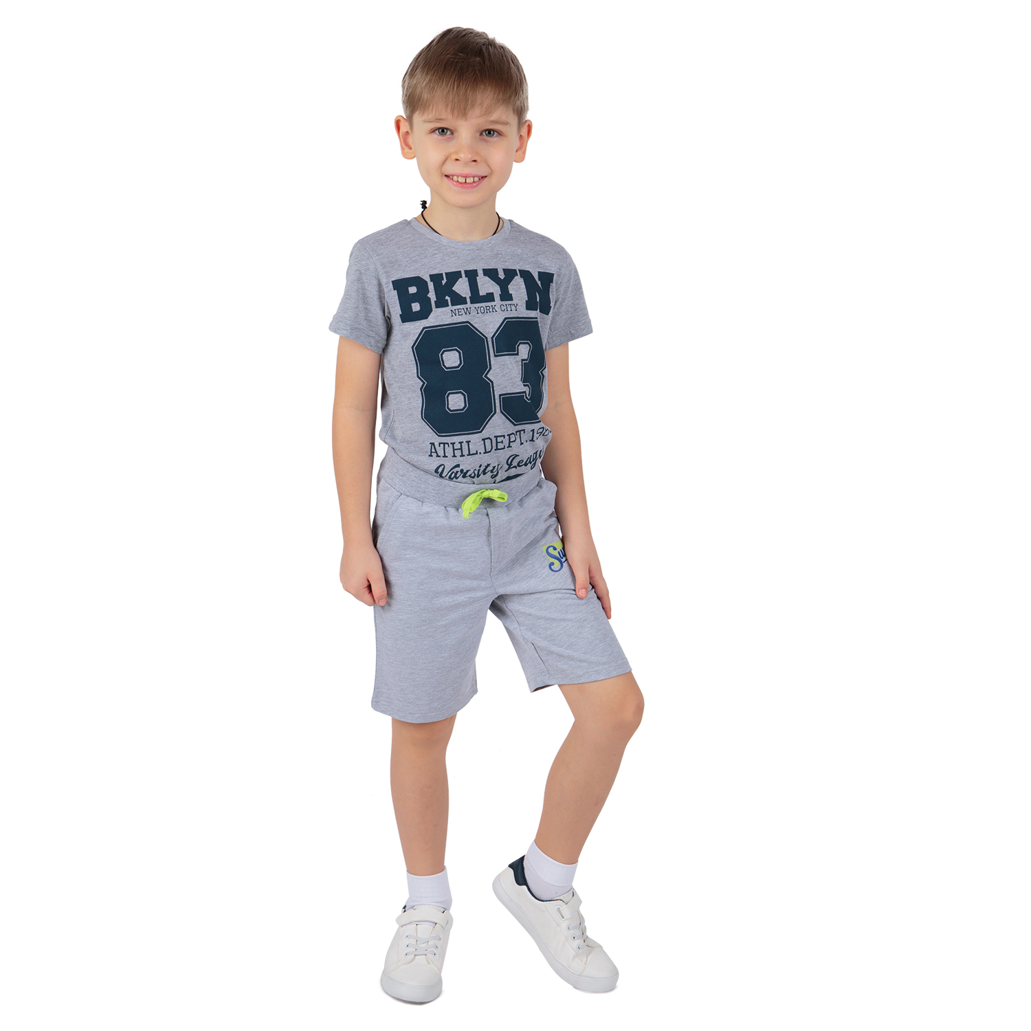 

Шорты Leader Kids Спорт и числа серый р.134, GL001113003