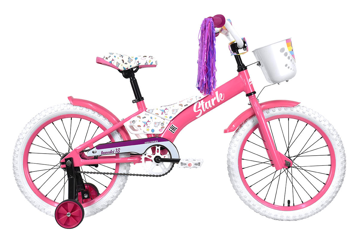 Велосипед Stark 23 Tanuki 18 Girl розовый-фиолетовый-чёрный