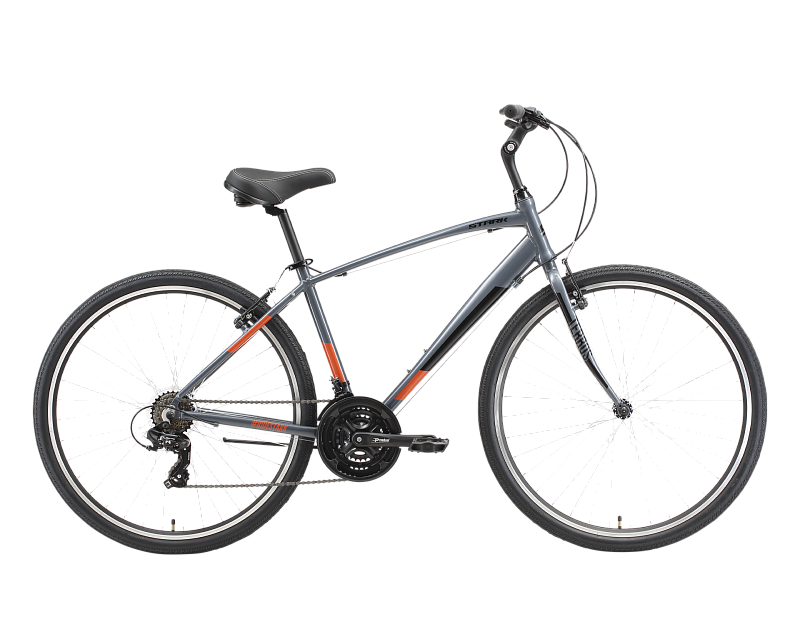 Велосипед Stark Terros 28.2 V (2023) серый, черный, оранжевый 20