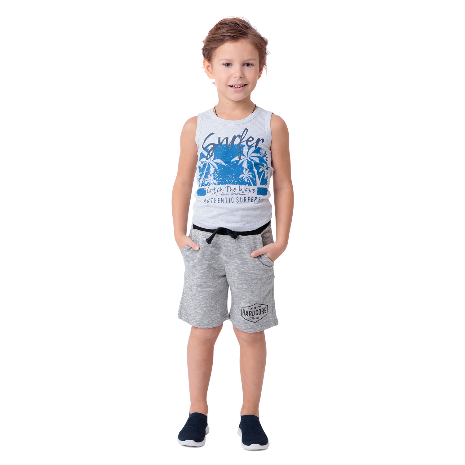 

Шорты Leader Kids Рок звезда серый р.98, GL001124452