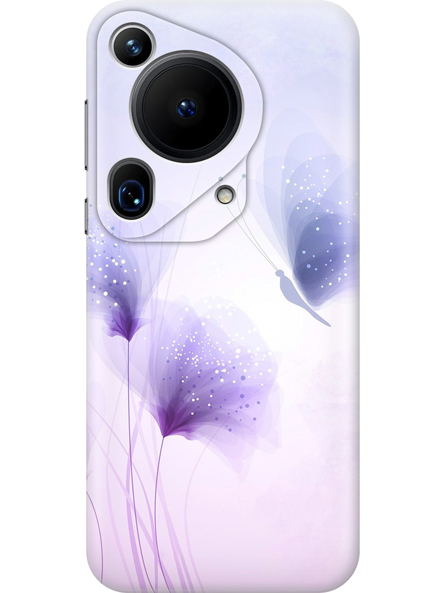 

Силиконовый чехол на Huawei Pura 70 Ultra с принтом "Бабочка и фиолетовые цветы", Прозрачный;фиолетовый, 782625823