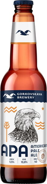 

Пиво Gorkovskaya Brewery APA 5,5% 0,44 л, Светлое