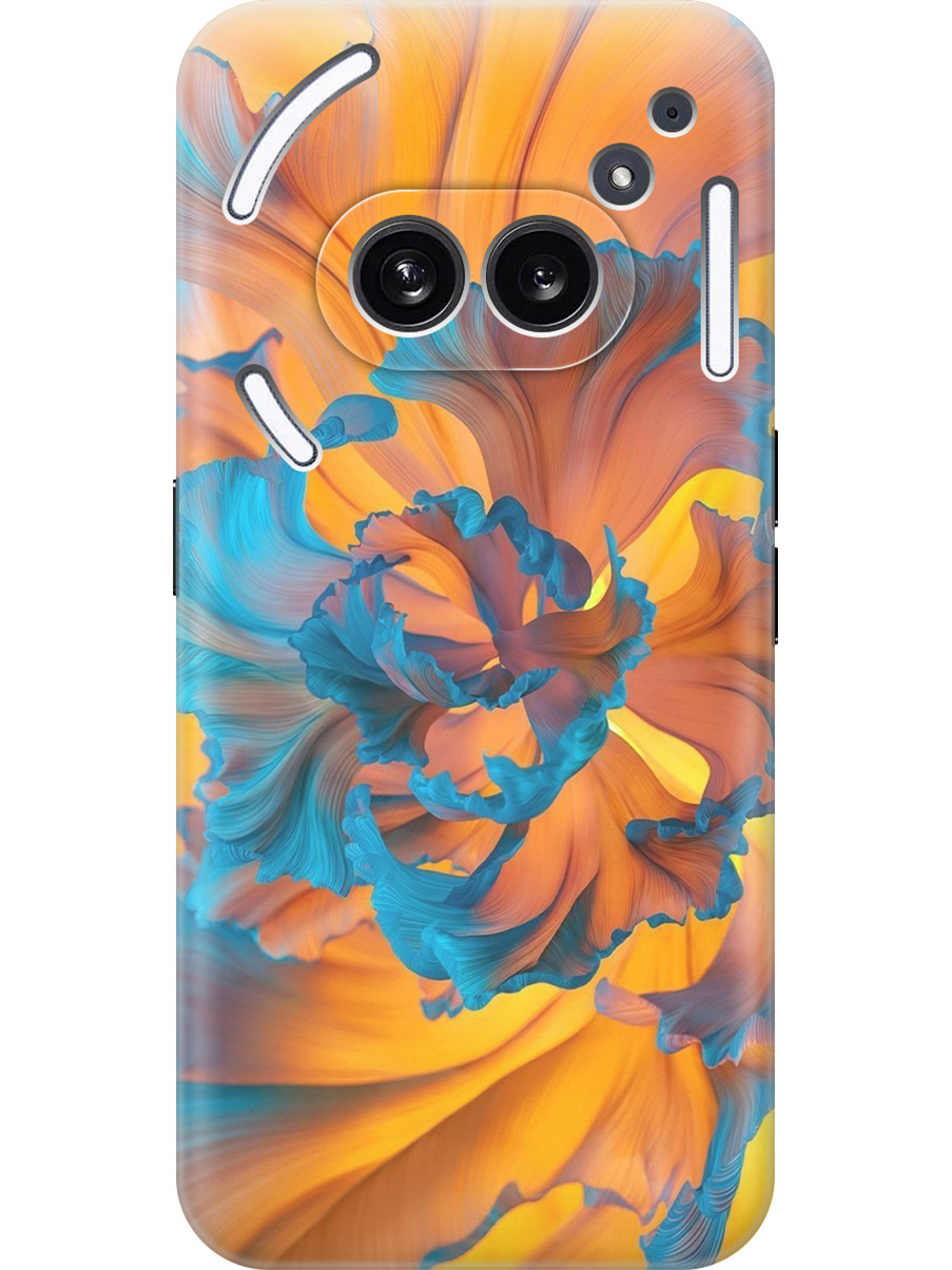 

Силиконовый чехол на Nothing Phone (2a) с принтом "Желто-голубой цветок", Прозрачный;голубой;желтый, 782627622