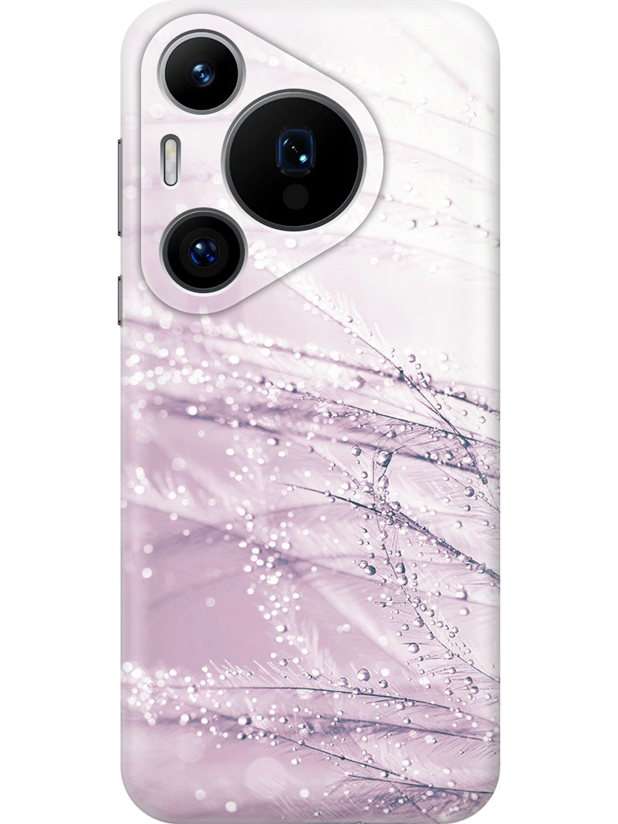 

Силиконовый чехол на Huawei Pura 70 Pro / 70 Pro+ с принтом "Капли на розовой траве", Прозрачный;розовый, 782625223