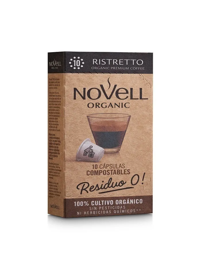

Кофе "NOVELL" в капсулах Riestretto Organic / Ристретто Органик, упаковка 10 шт.
