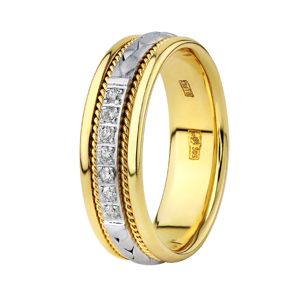 Кольцо из белого/желтого золота р.17,5 Azade 1000307, бриллиант