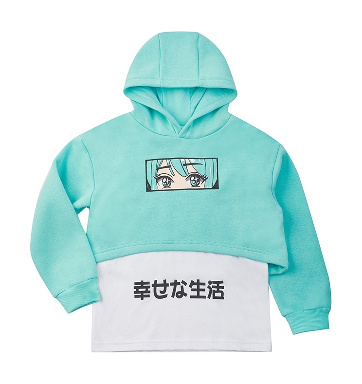 

Худи детское Kari SS24C77900629, бирюзовый, белый, 146, SS24C77900629