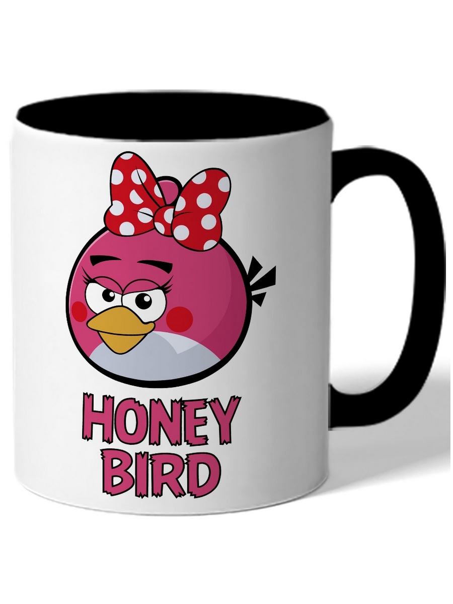 фото Кружка drabs honey bird розовая птичка