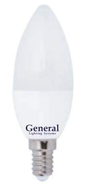 

Лампа светодиодная GENERAL, E14, 12W, 4500K, "Свеча", арт. 718656 - (10 шт.)
