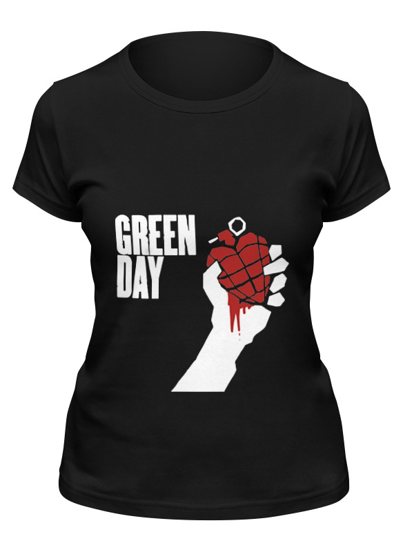 

Футболка женская Printio Green day черная M, Черный, Green day
