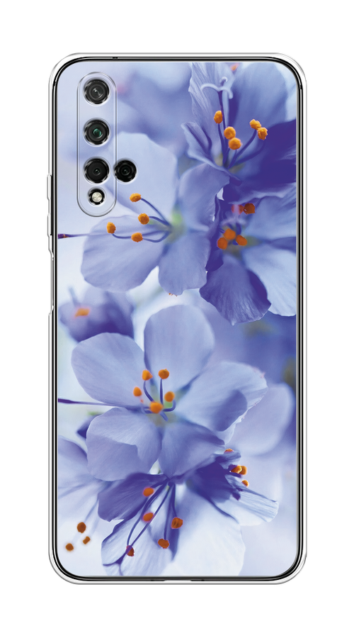 

Чехол на Honor 20, Huawei Nova 5T "Фиолетовые цветки", Фиолетовый;синий, 69550-1