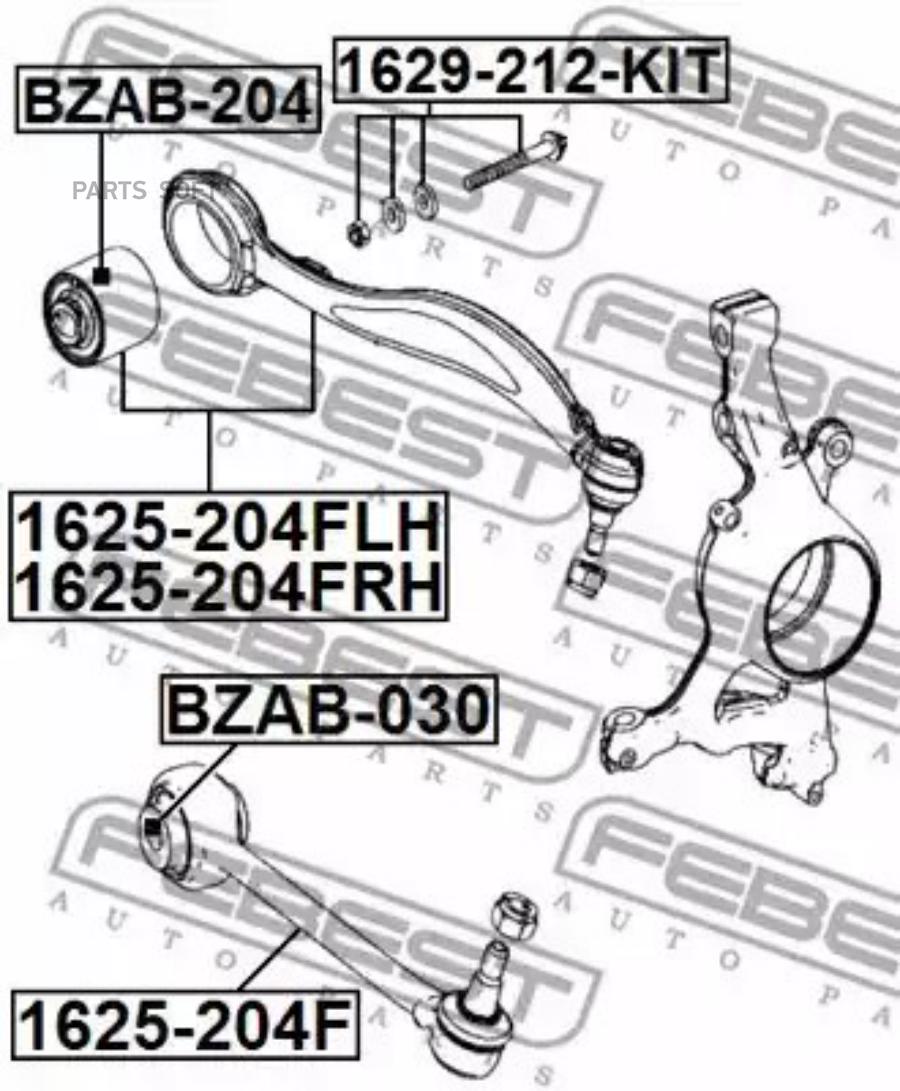 

Болт автомобильный FEBEST 1629-212-KIT