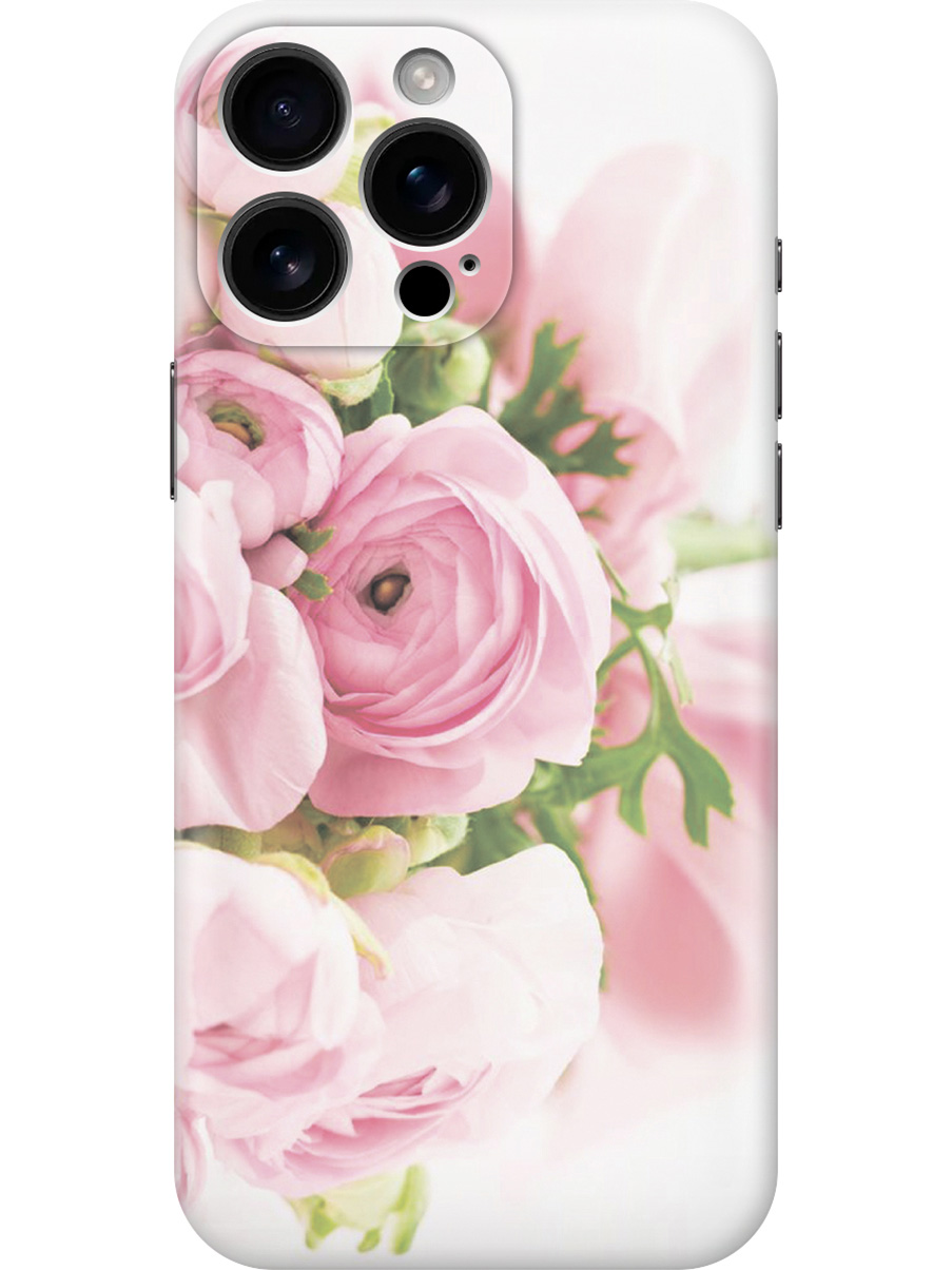 

Силиконовый чехол на Apple iPhone 16 Pro Max с принтом "Розовые розы", Прозрачный;белый;розовый;серый, 785198321
