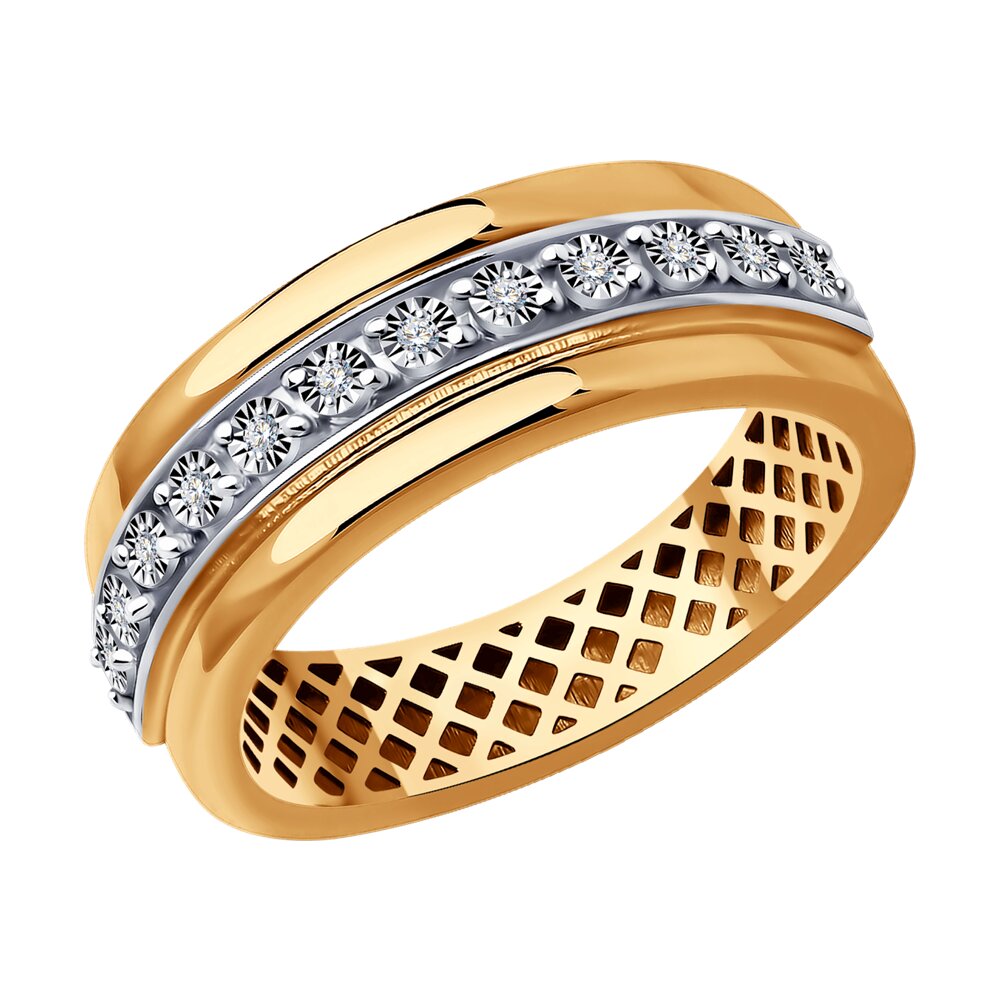 

Кольцо из золота р. 17 Diamant 51-210-01834-1, бриллиант, 51-210-01834-1