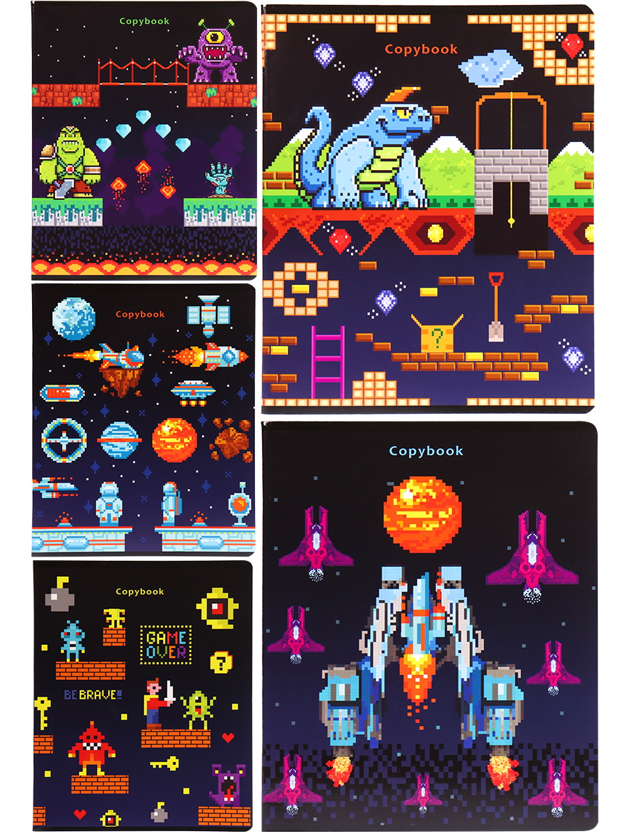 

Тетрадь общая в клетку Collezione Ретроигры 48-1045, 48 л., 5 шт.