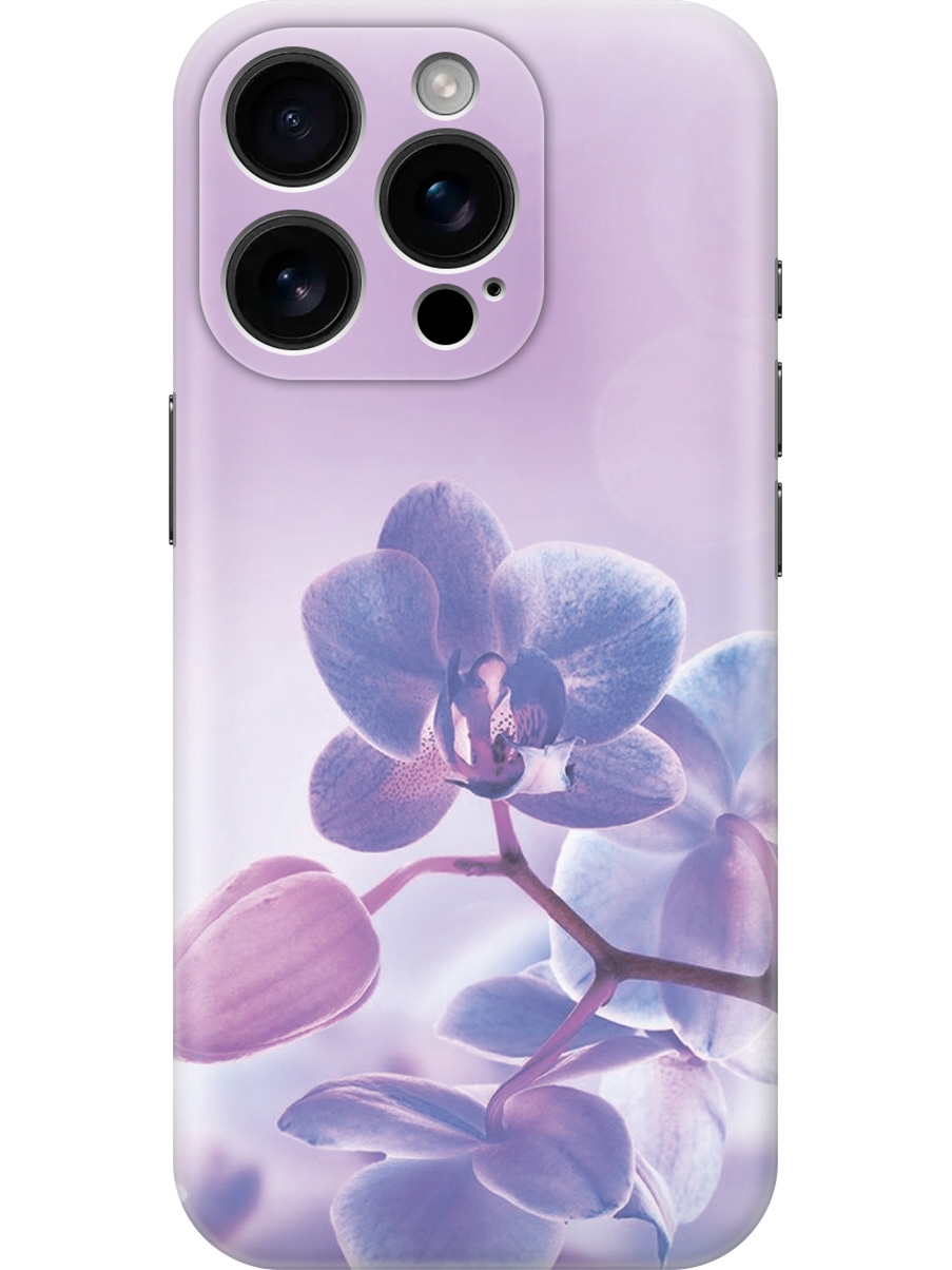 

Силиконовый чехол на Apple iPhone 16 Pro с принтом "Лиловые орхидеи", Прозрачный;голубой;фиолетовый, 785197723