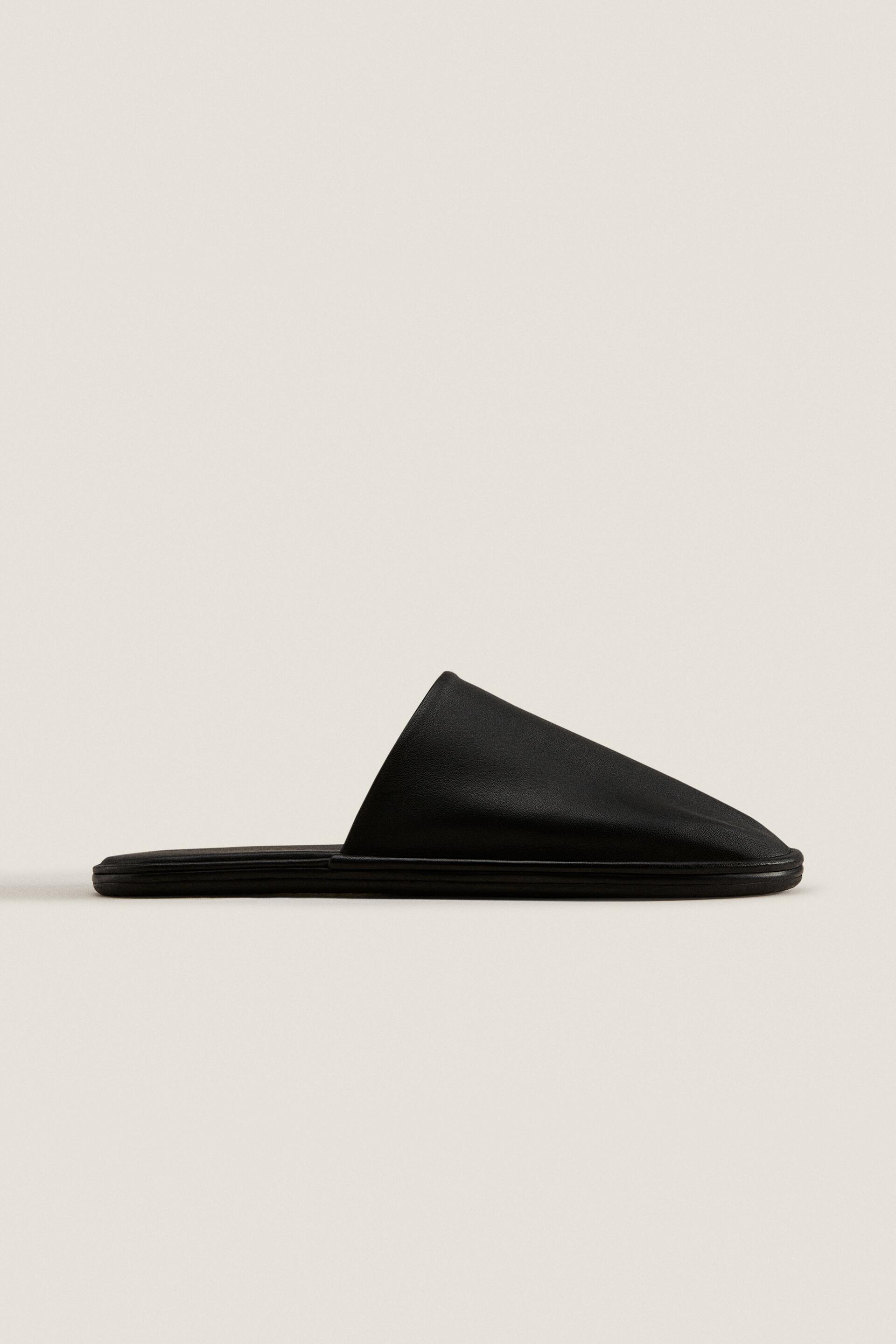 фото Тапочки мужские zara 229328 черные 41 ru (доставка из-за рубежа)