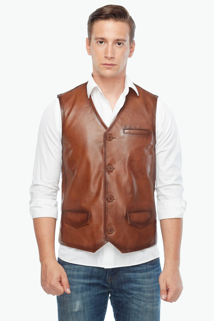 

Жилет мужской Deriza 35-013T коричневый S (товары доставляются из-за рубежа), 35-013T