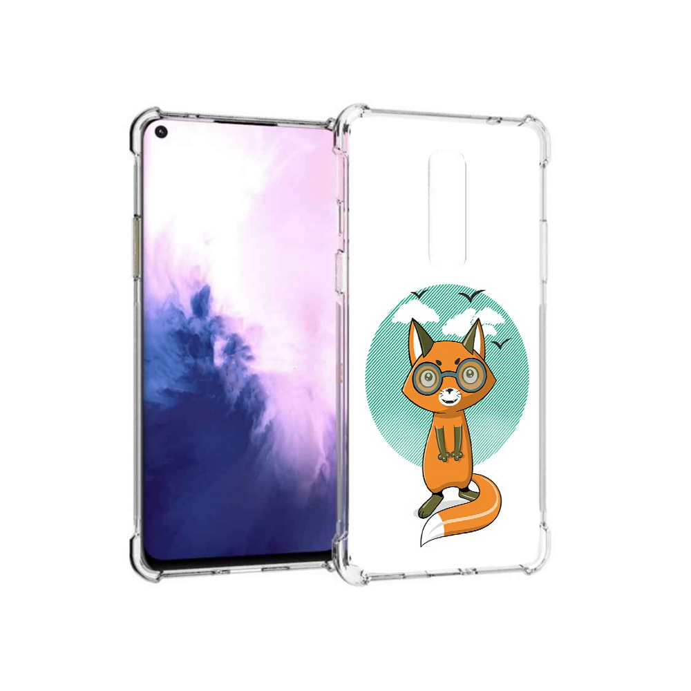 

Чехол MyPads Tocco для OnePlus 8 задумчивая лиса (PT147214.134.348), Прозрачный, Tocco