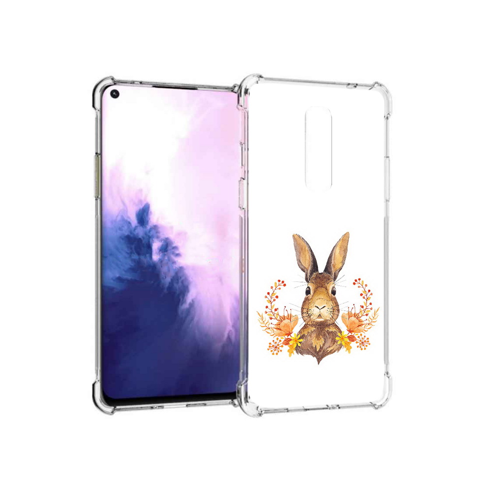 

Чехол MyPads Tocco для OnePlus 8 зайка в цветах (PT147214.134.349), Прозрачный, Tocco