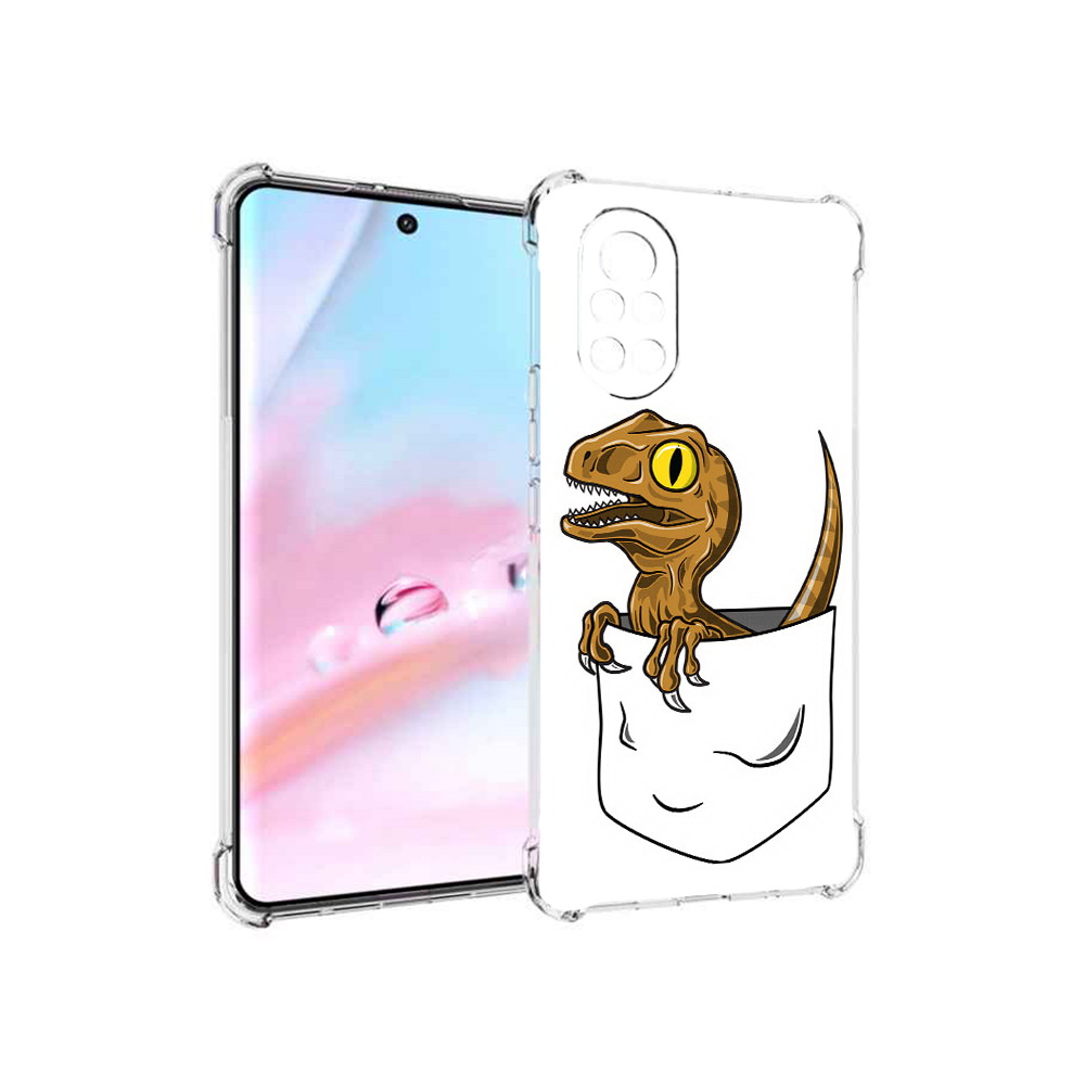 Чехол MyPads динозавр в кармане для Huawei Nova 8 (ANG-LX1)