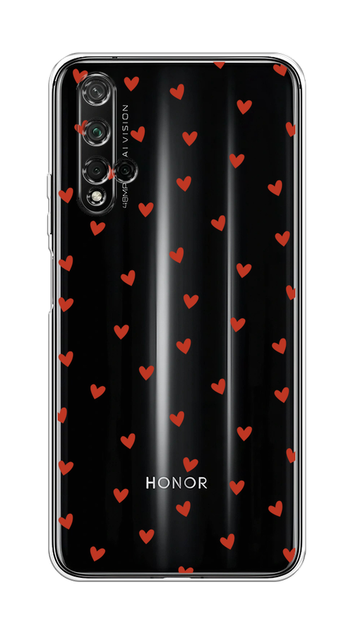 

Чехол на Honor 20, Huawei Nova 5T "Red hearts", Красный;прозрачный, 69550-1