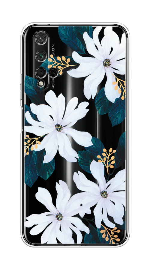 

Чехол на Honor 20, Huawei Nova 5T "Delilah Flower", Зеленый;белый, 69550-1
