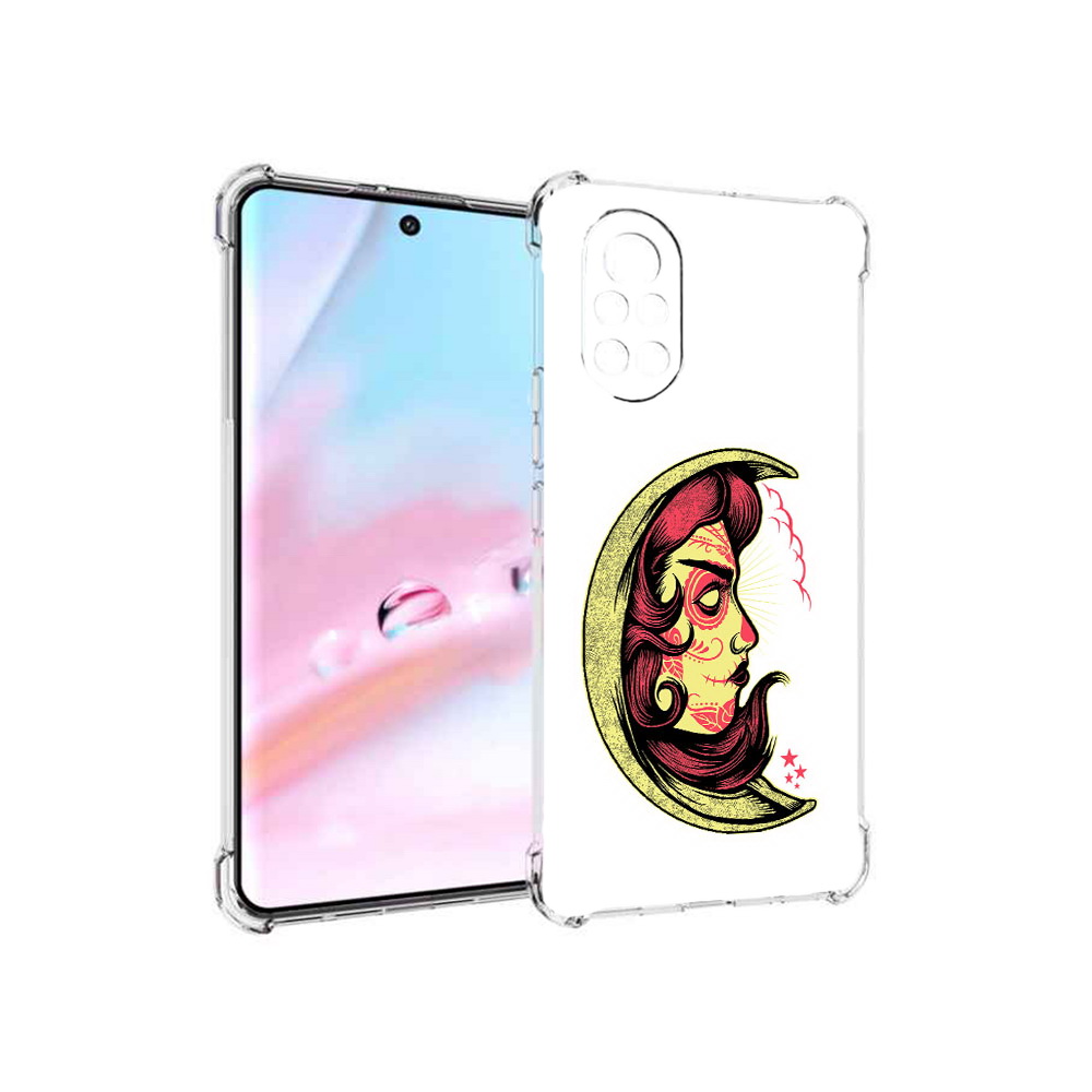

Чехол MyPads желтый полумесяц с лицом девушки для Huawei Nova 8 (ANG-LX1), Прозрачный, Tocco