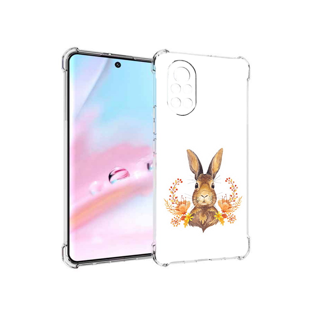 

Чехол MyPads зайка в цветах для Huawei Nova 8 (ANG-LX1), Прозрачный, Tocco