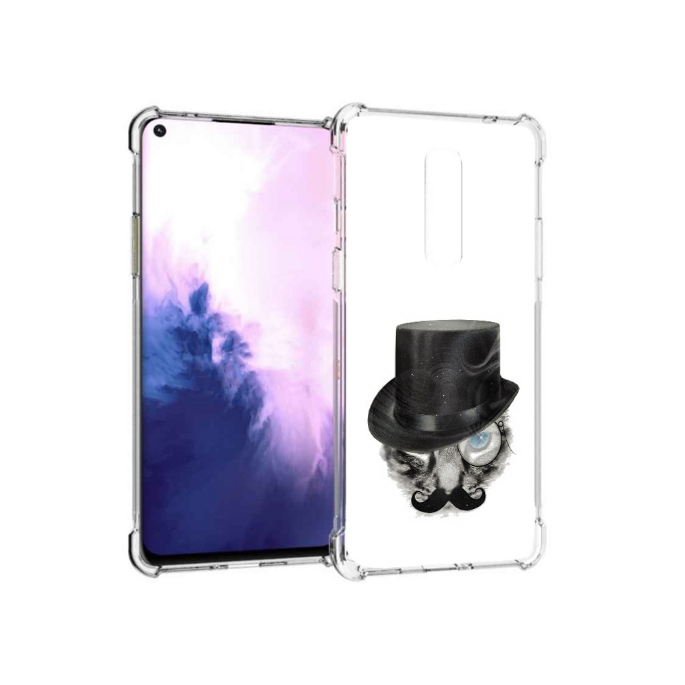

Чехол MyPads Tocco для OnePlus 8 интелегентный кот (PT147214.134.378), Прозрачный, Tocco
