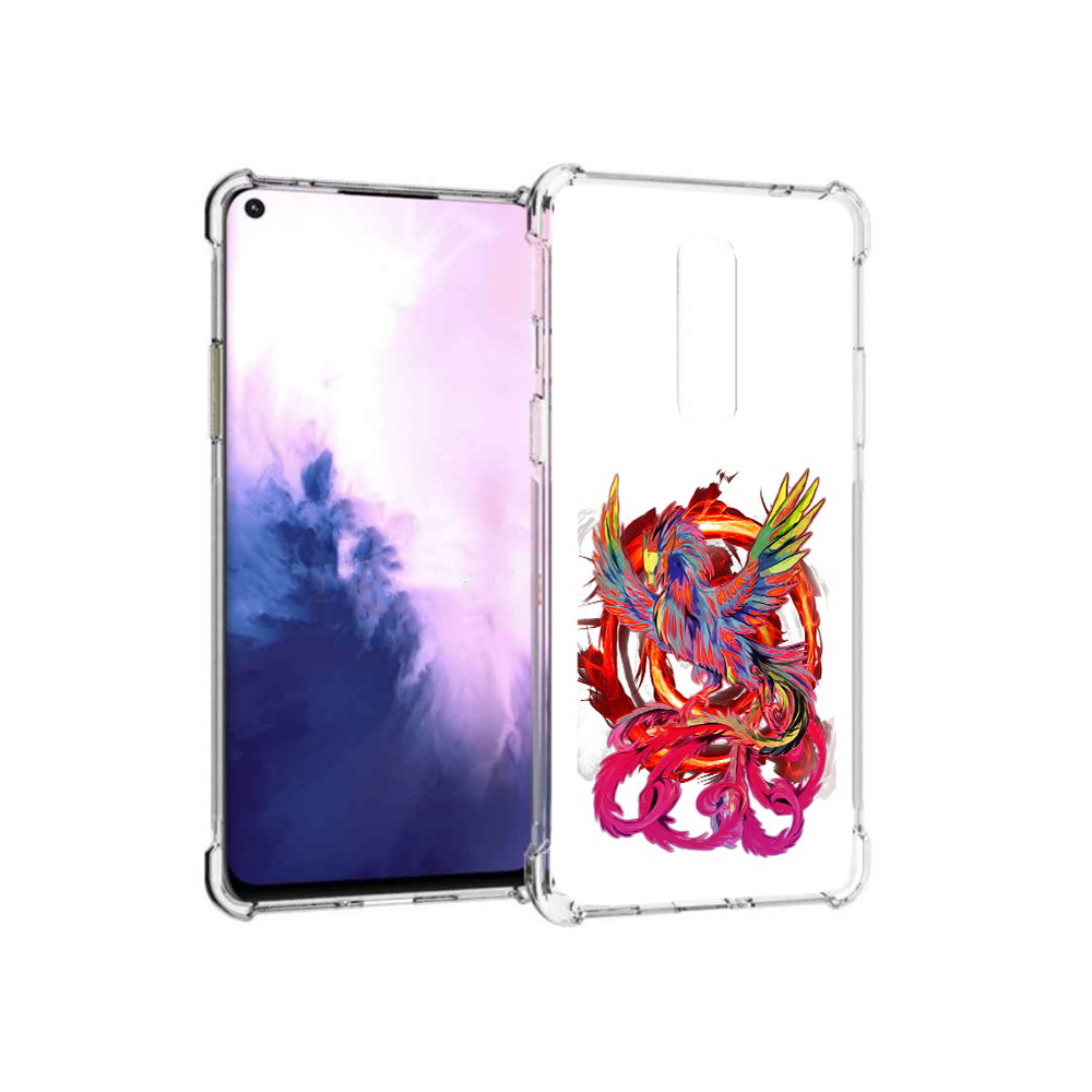 

Чехол MyPads Tocco для OnePlus 8 красочный феникс (PT147214.134.414), Прозрачный, Tocco