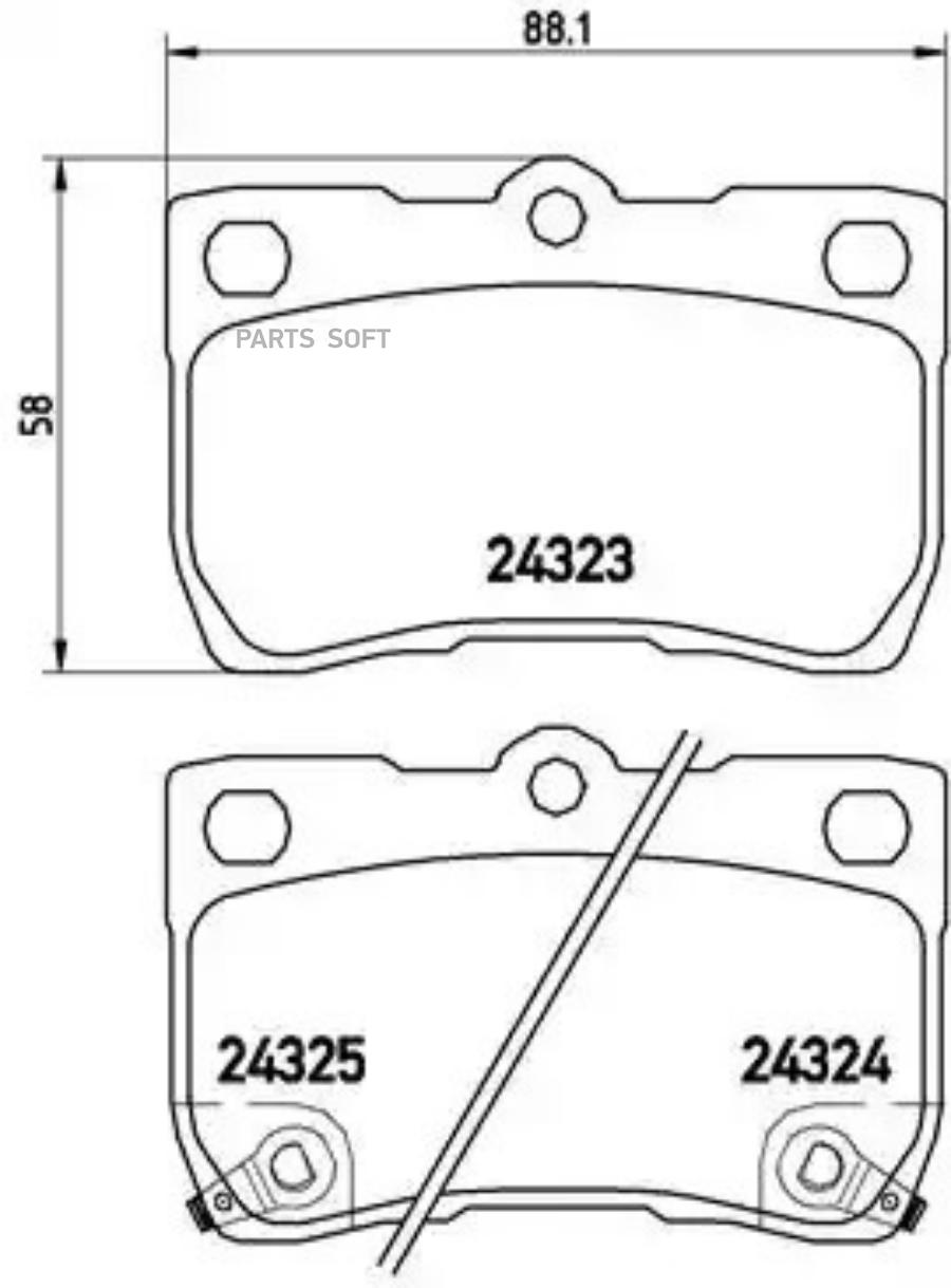 

Колодки дисковые з.\ Lexus GS 300/430/IS 2.5/2.2D 05> P83073 =1181 02 [0446622190]