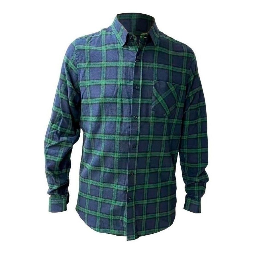 

Рубашка мужская Sabedoria сине-зеленая 3XL, Синий