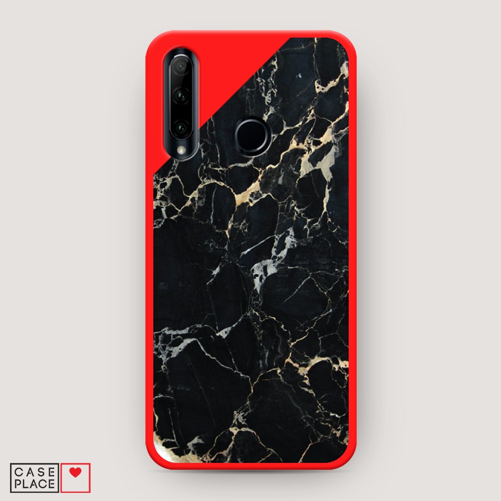 

Чехол Awog на Honor 10i/20 Lite 2019/20e/Huawei P Smart Plus 2019 "Черный мрамор уголок"