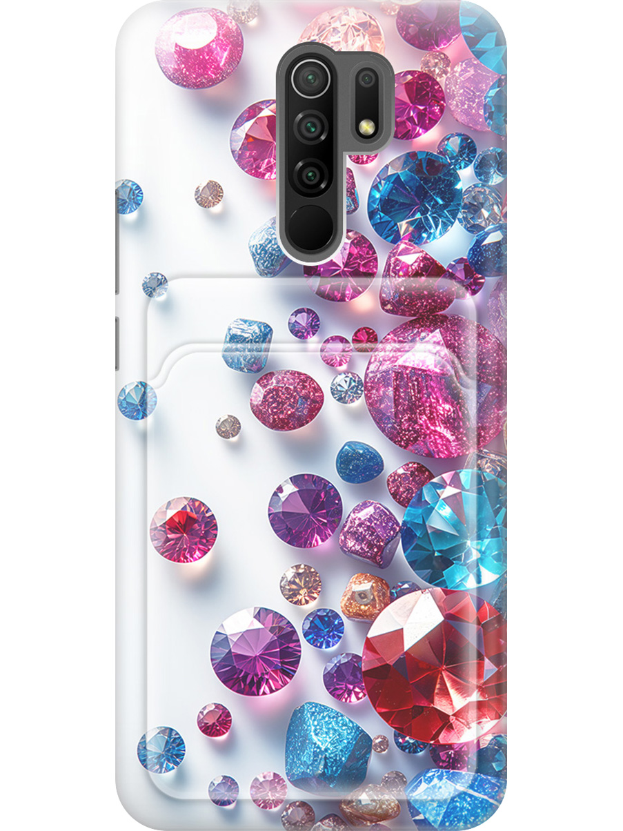 

Силиконовый чехол на Xiaomi Redmi 9 с принтом с карманом для карты прозрачный 813385, Прозрачный;белый;розовый;синий, 723276731