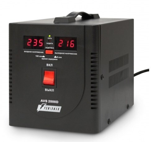 Стабилизатор напряжения Powerman Однофазный AVS 2000 D Black, 2000 ВА 220В электронный поворотно нажимной регулятор напряжения для регулирующих устройств simon