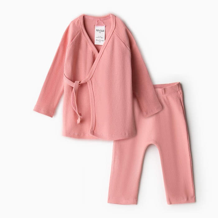 

Комплект для новорожденных MINAKU Basic Line BABY, пыльно-розовый, 86, Basic Line BABY