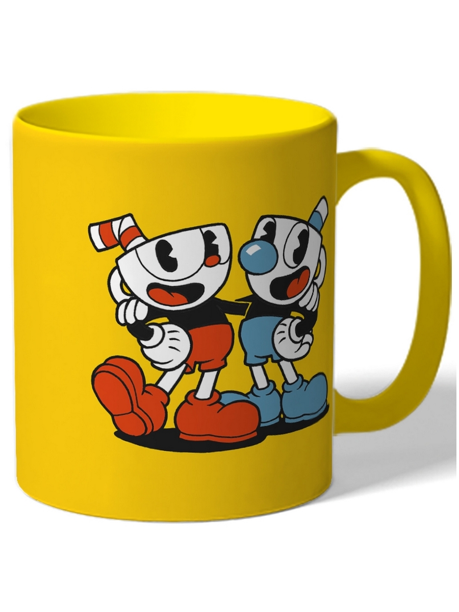 фото Кружка drabs с цветной поверхностью на тему компьютерная игра cuphead