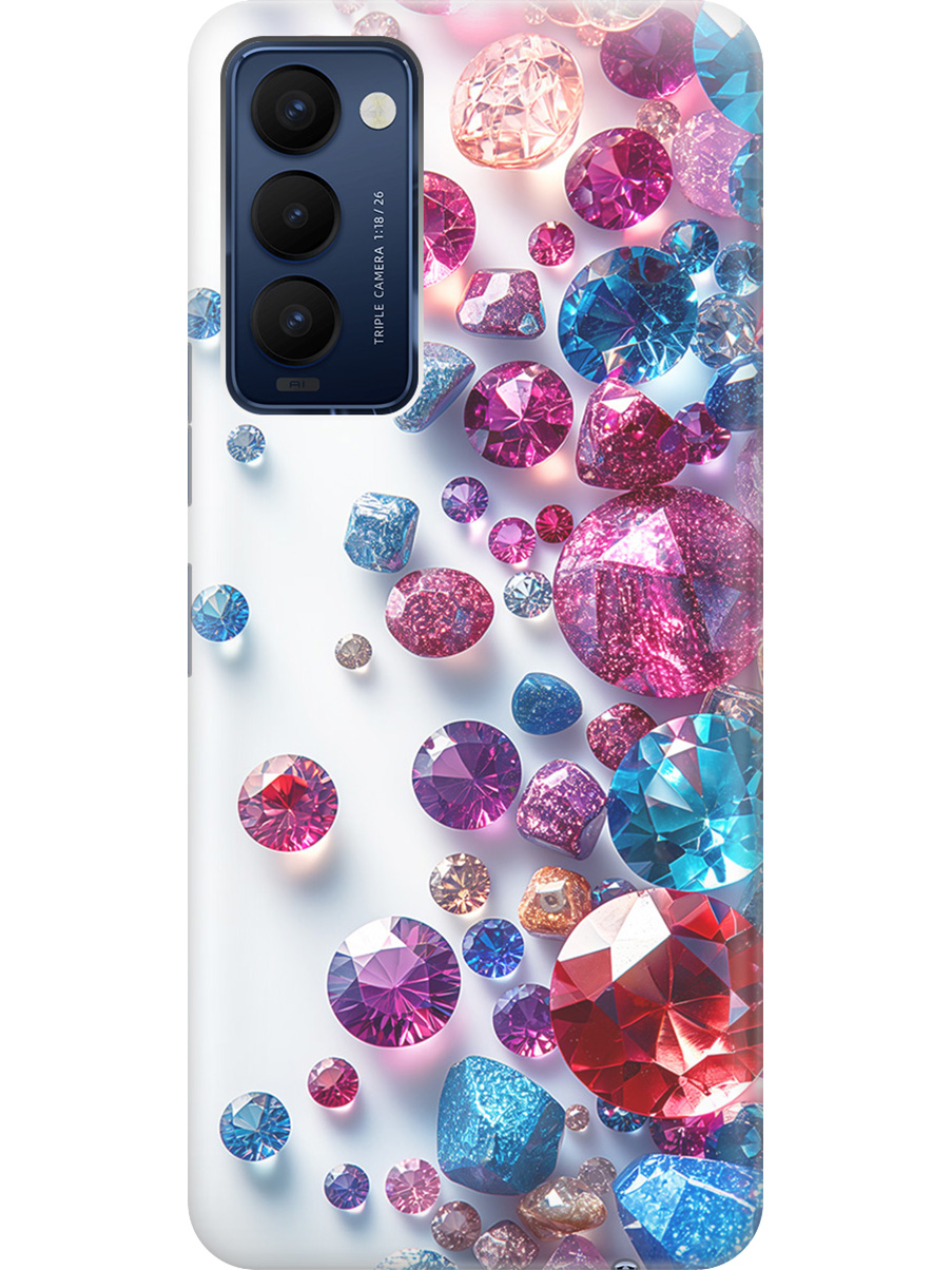

Силиконовый чехол на Tecno Camon 18 / 18P с принтом "Россыпь драгоценных камней", Прозрачный;белый;розовый;синий, 741735931