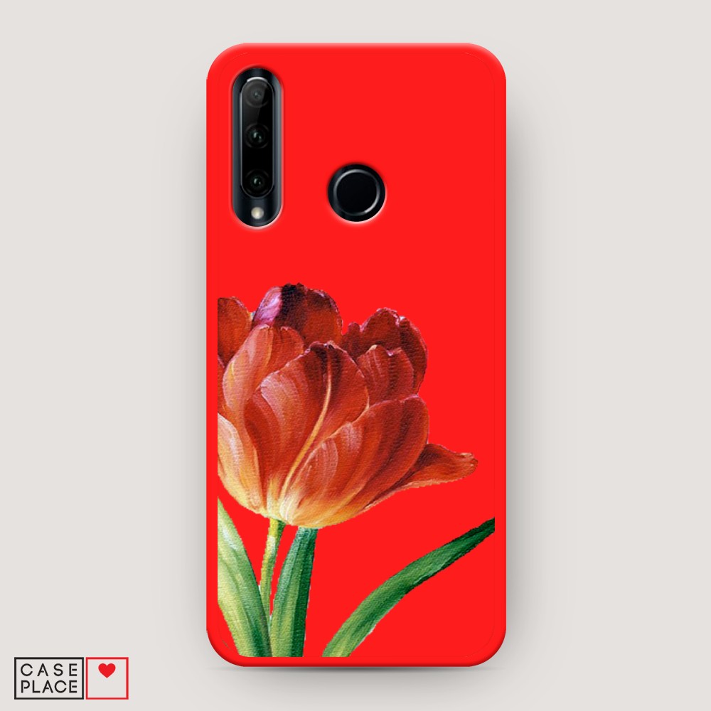 

Чехол Awog на Honor 10i/20 Lite 2019/20e/Huawei P Smart Plus 2019 "Красный тюльпан"