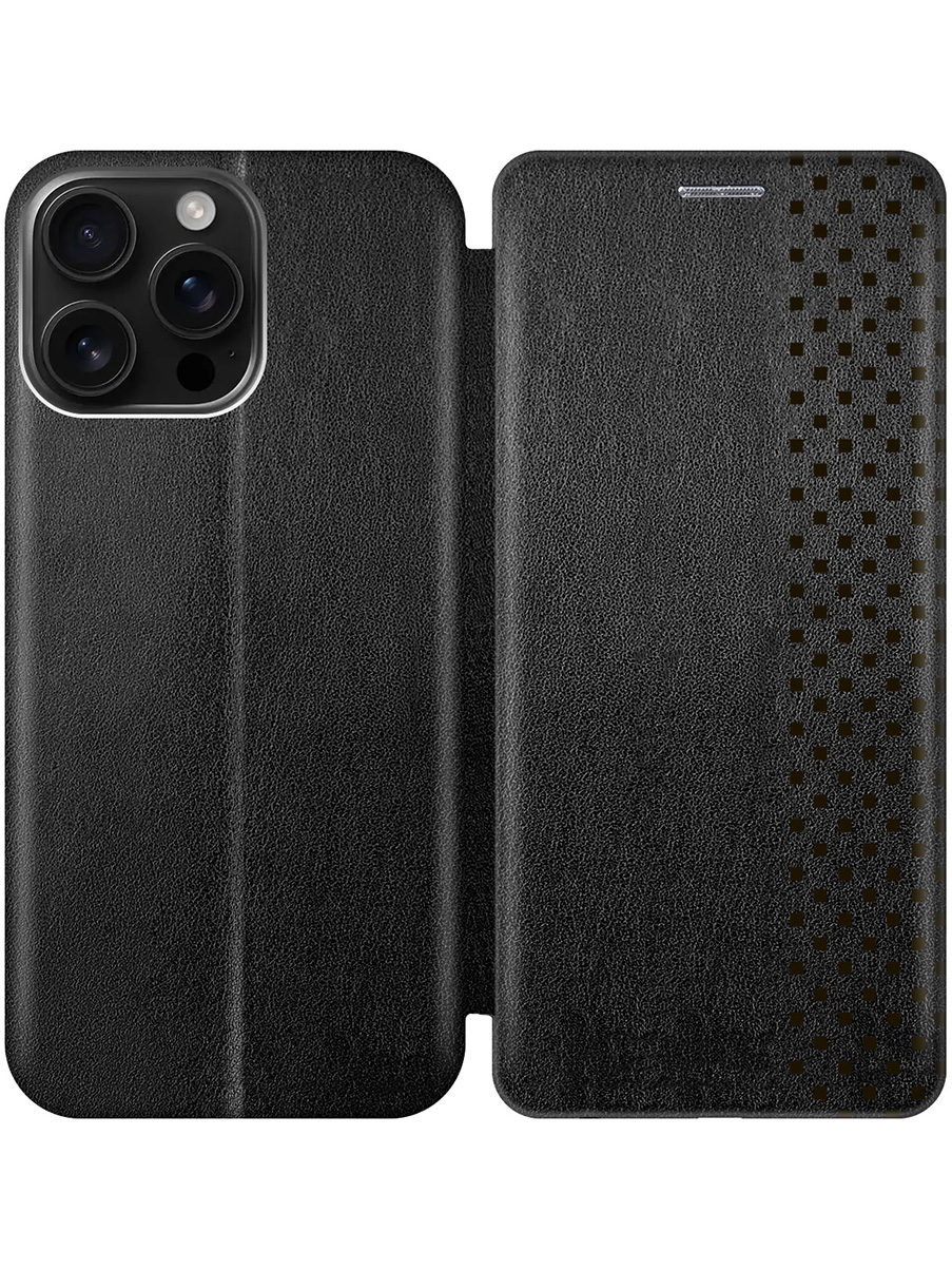 

Чехол-книжка на Apple iPhone 16 Pro Max с принтом "Шах и мат" черный, Черный;серый, 785198331