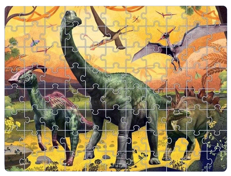 фото Пазл puzzle time в мире динозавров, книга и пазл 5453916
