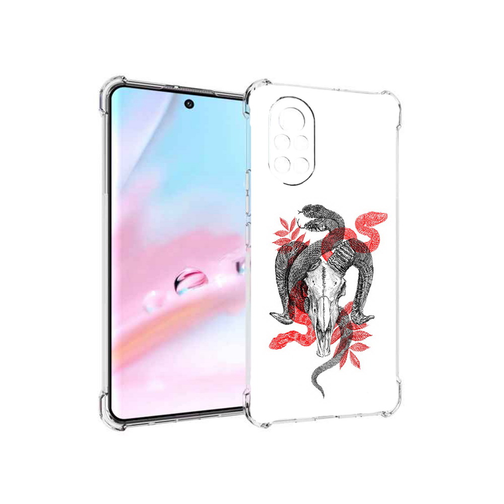

Чехол MyPads змея в черепе рисунок для Huawei Nova 8 (ANG-LX1), Прозрачный, Tocco