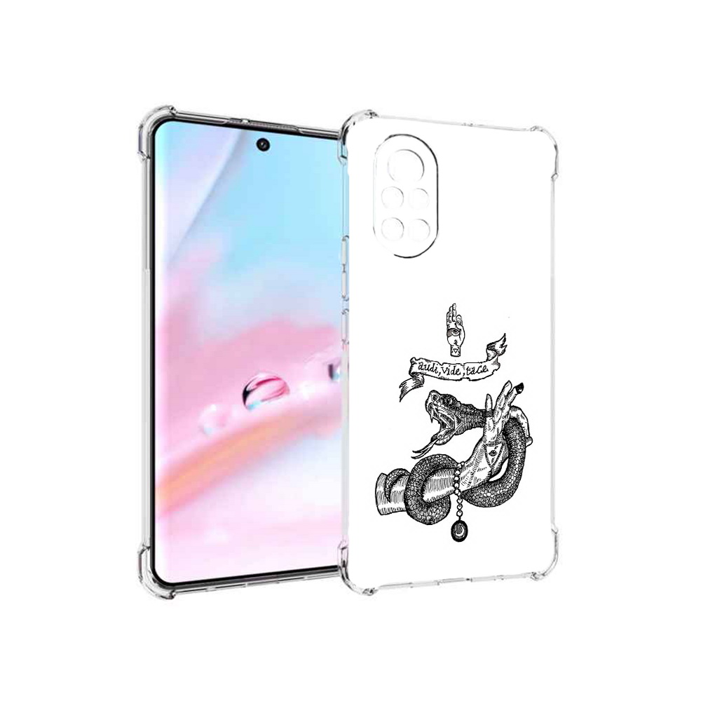 

Чехол MyPads змея на руке рисунок для Huawei Nova 8 (ANG-LX1), Прозрачный, Tocco